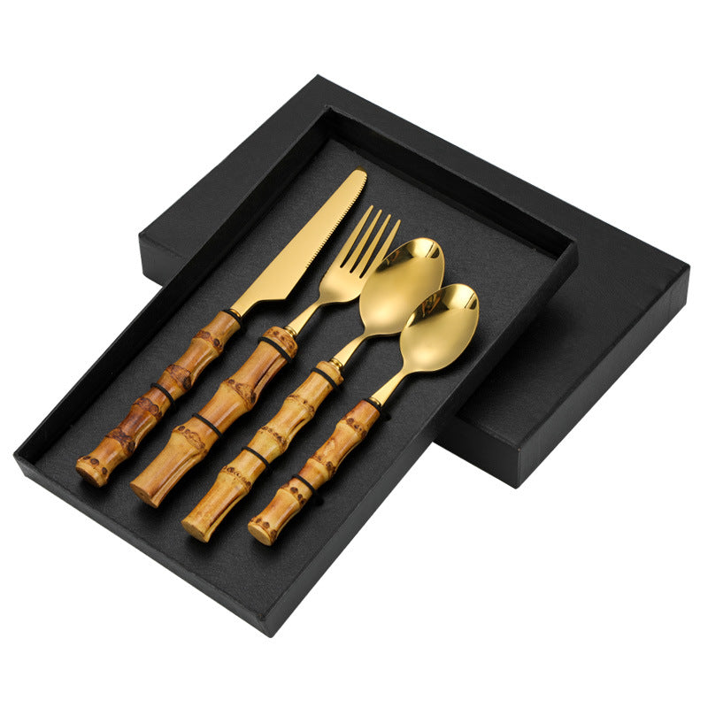 Château Oaks Bamboo Stainless Cutlery Set