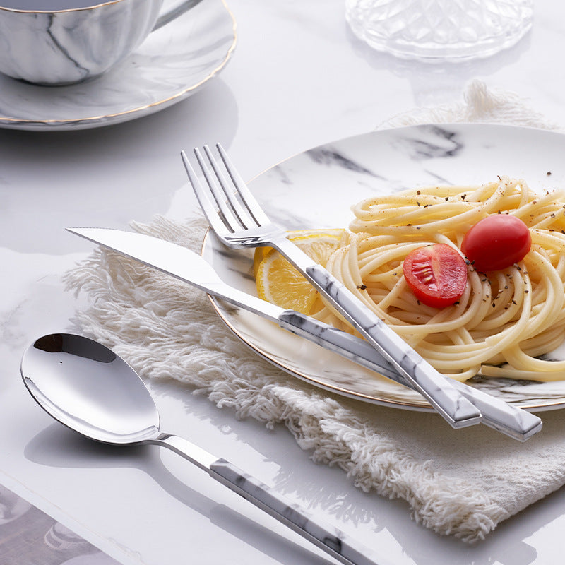 Château Oaks Nordic Marble Cutlery Set