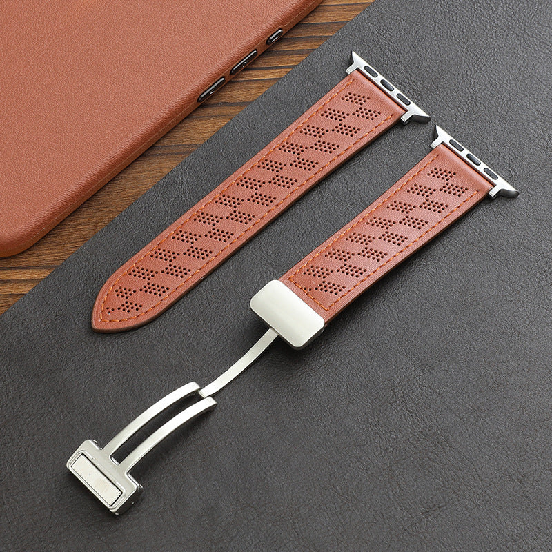 Parker Studio Checkered Leather Strap (Apple Watch Band)