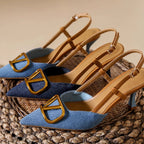 Ruth Rose Denim Slingbacks