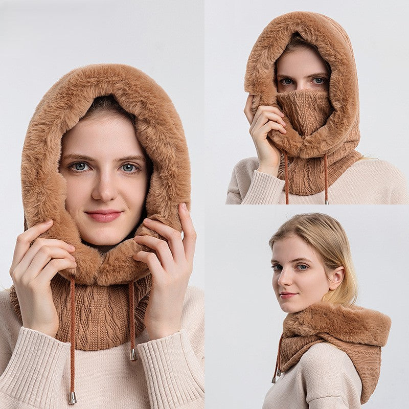 Mukava Chic Fur Knit Balaclava