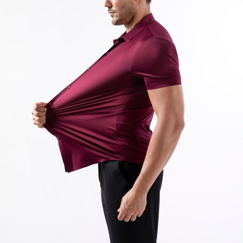Alex Ford Stretch Short-Sleeve Dress Shirt