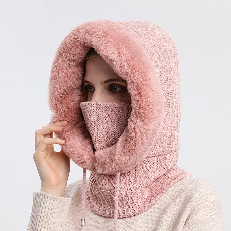 Mukava Chic Fur Knit Balaclava
