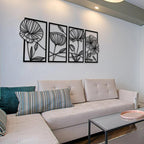 Mason Arts Lotus Metal Wall Art (Set of 4)