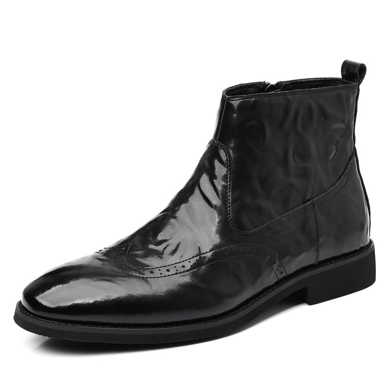 Jack Dean Oil Wax Brogue Chelsea Boots