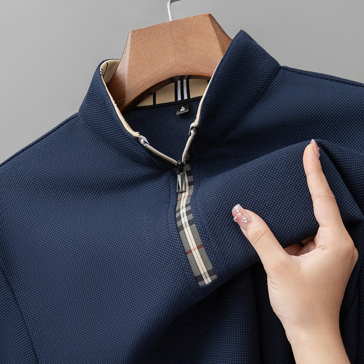 Jack Dean Plaid Collar Polo