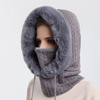 Mukava Chic Fur Knit Balaclava
