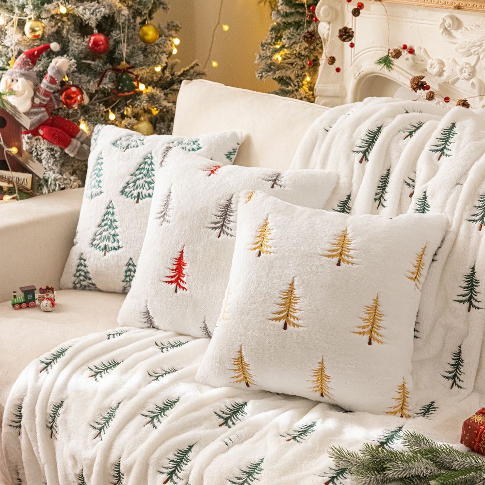 Christmas Snowy Plush Pillowcase