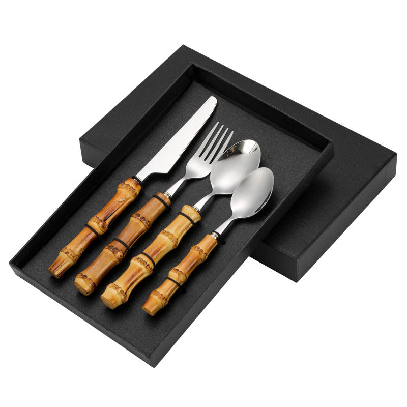 Château Oaks Bamboo Stainless Cutlery Set