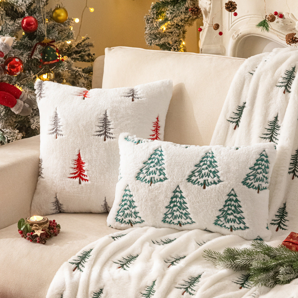 Christmas Snowy Plush Pillowcase