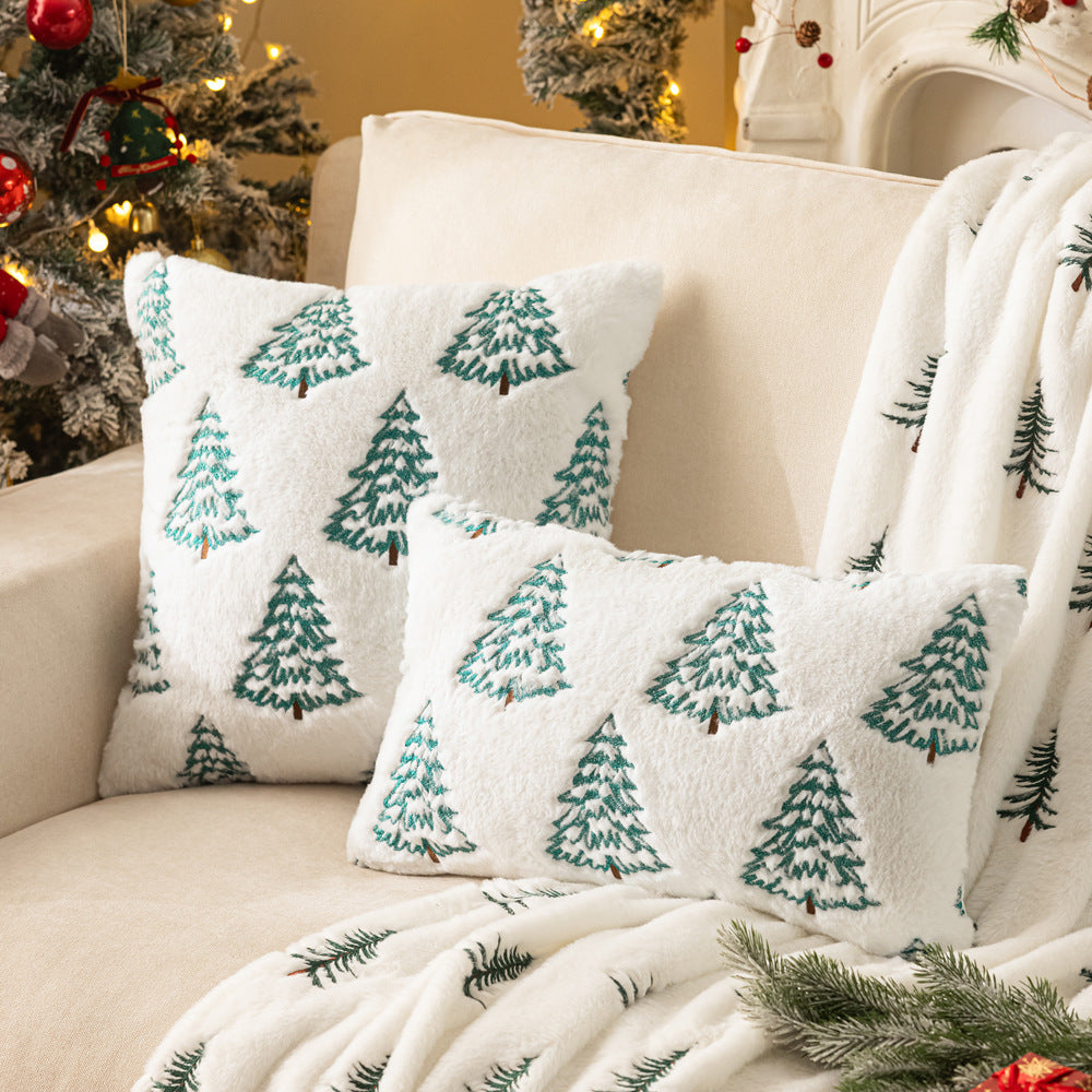 Christmas Snowy Plush Pillowcase