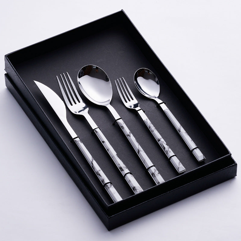 Château Oaks Nordic Marble Cutlery Set