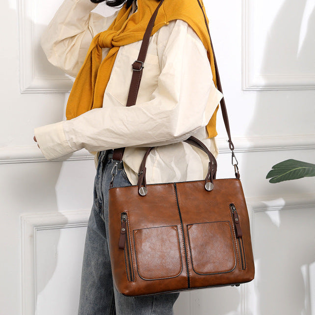 Madison Rose Vintage Oil Wax Tote