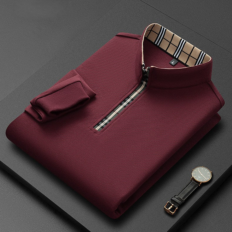 Jack Dean Plaid Collar Polo