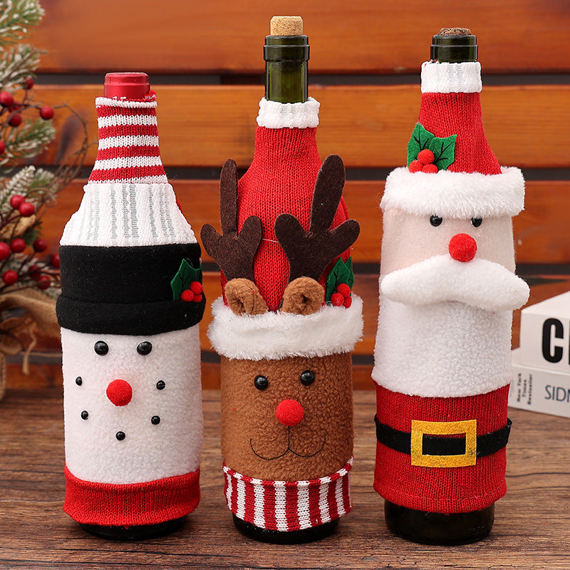 Christmas Knitted Bottle Sweaters