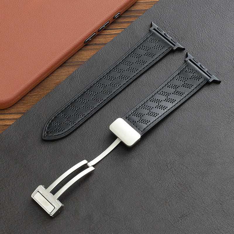 Parker Studio Checkered Leather Strap (Apple Watch Band)