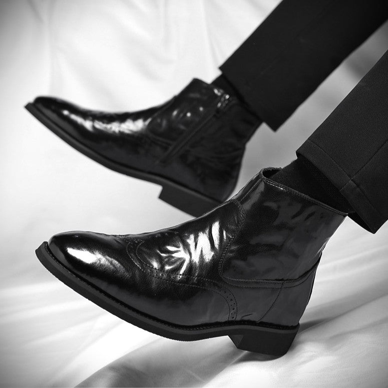 Jack Dean Oil Wax Brogue Chelsea Boots