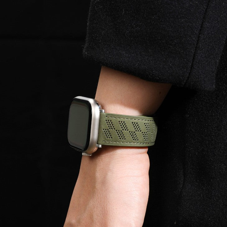 Parker Studio Checkered Leather Strap (Apple Watch Band)