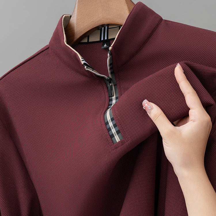 Jack Dean Plaid Collar Polo