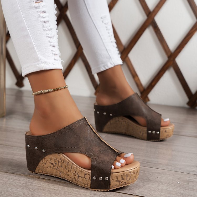 Penelope Bolted Wedge Sandals