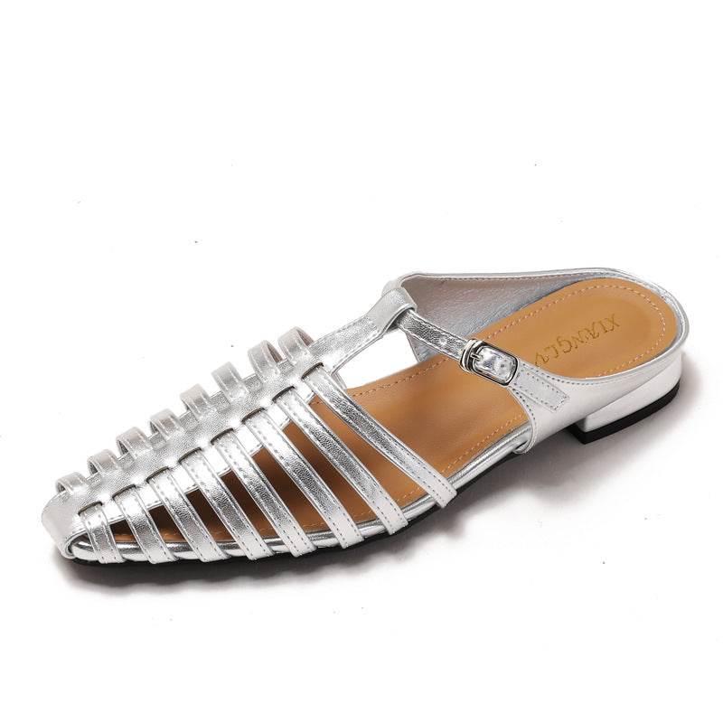 Penelope Roman Caged Flats