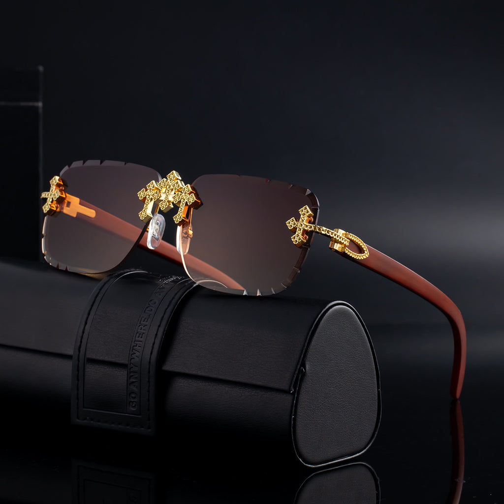Saint Ridge Cross Rimless Shades