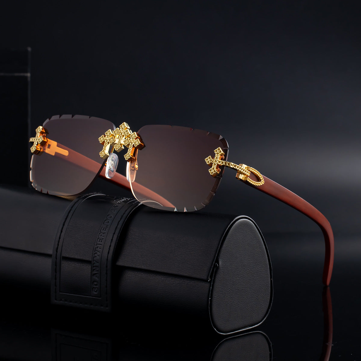 Saint Ridge Cross Rimless Shades