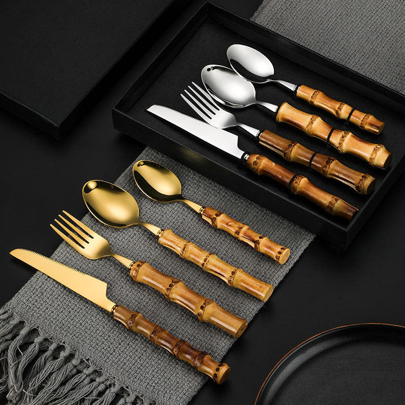 Château Oaks Bamboo Stainless Cutlery Set