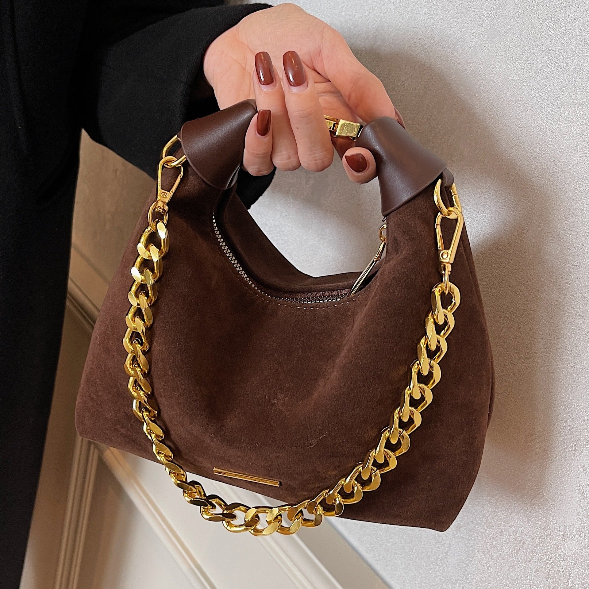 Chloé Moore Golden Suede Bag