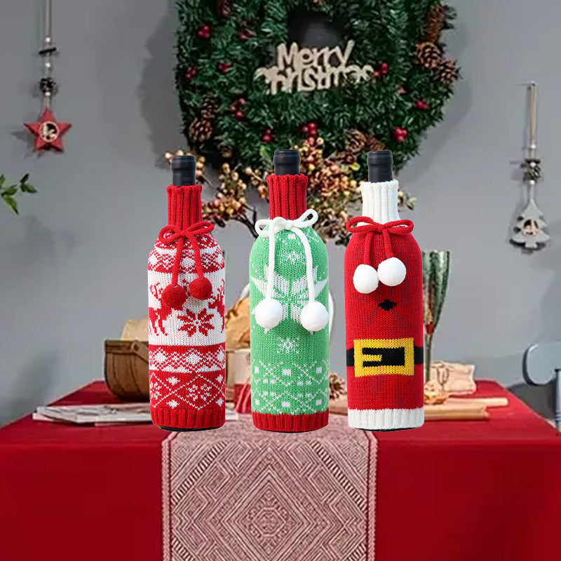 Knitted Christmas Bottle Sweater