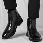 Jack Dean Oil Wax Brogue Chelsea Boots
