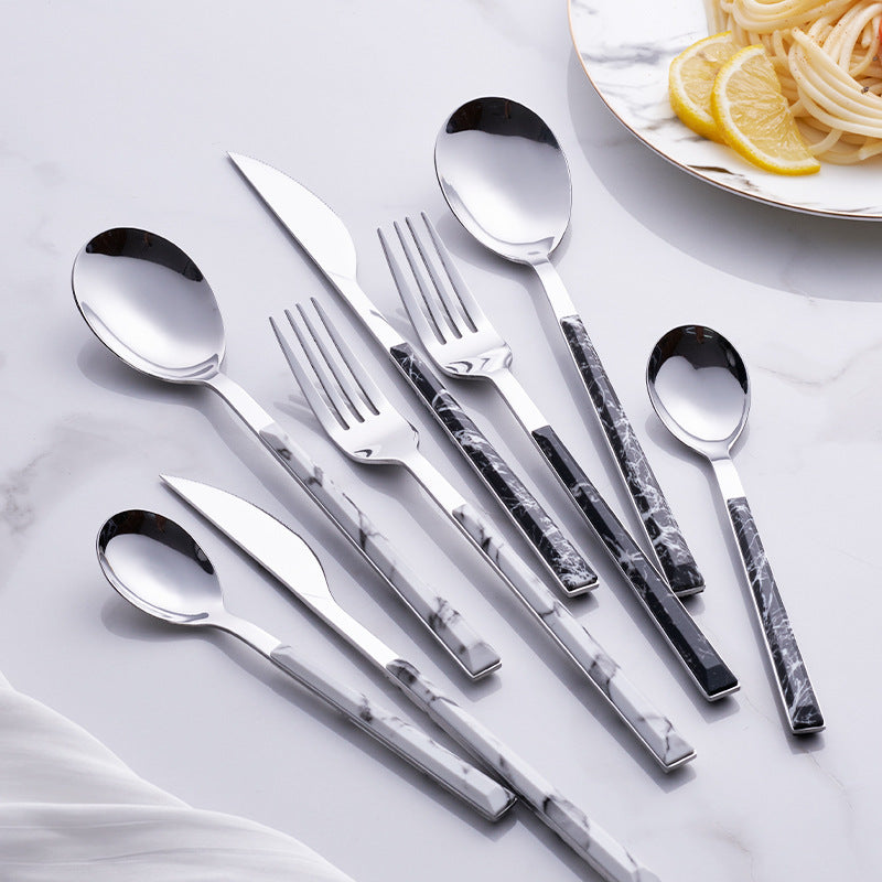 Château Oaks Nordic Marble Cutlery Set