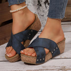 Avéra District Cross Wedge Sandals