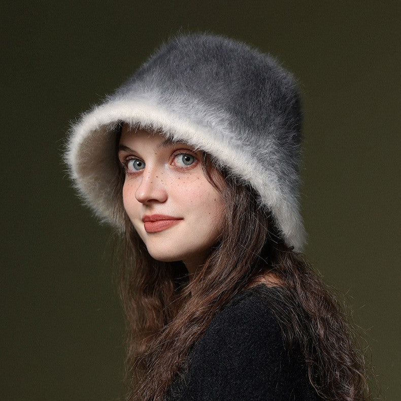 Vionna Soft Felt Fur Bucket Hat