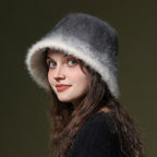 Vionna Soft Felt Fur Bucket Hat