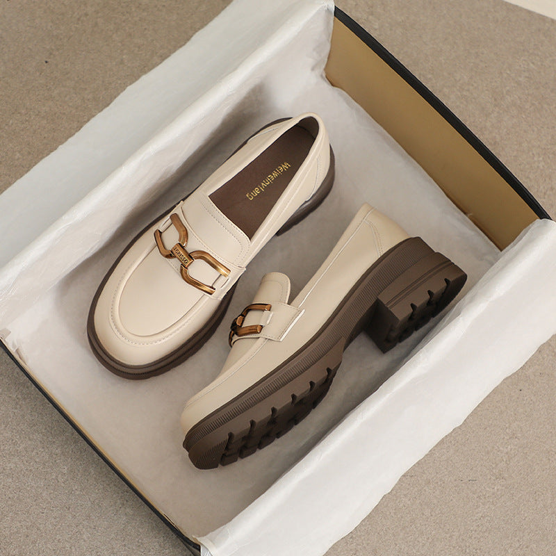 Penelope Golden Buckle Mary Jane Pump
