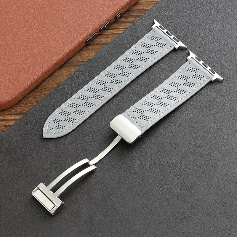 Parker Studio Checkered Leather Strap (Apple Watch Band)