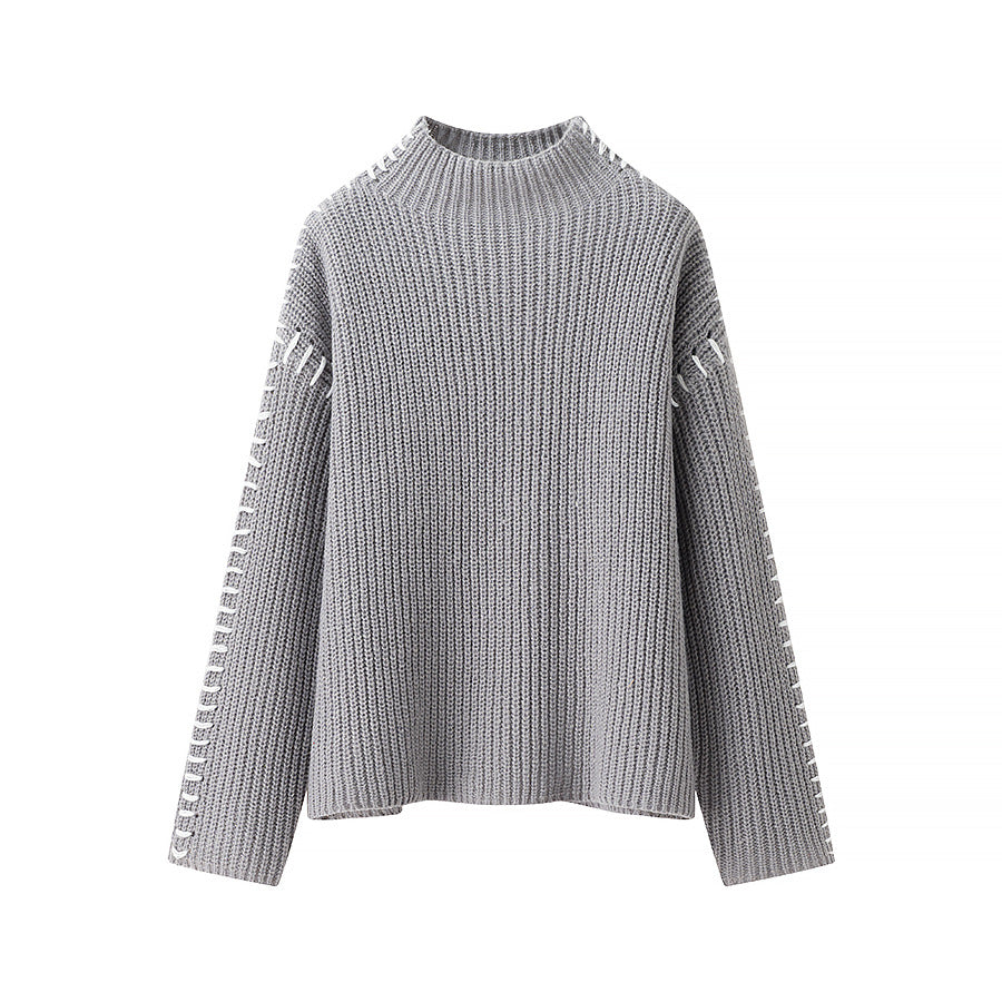 Ava Studio Cross Knit Turtleneck