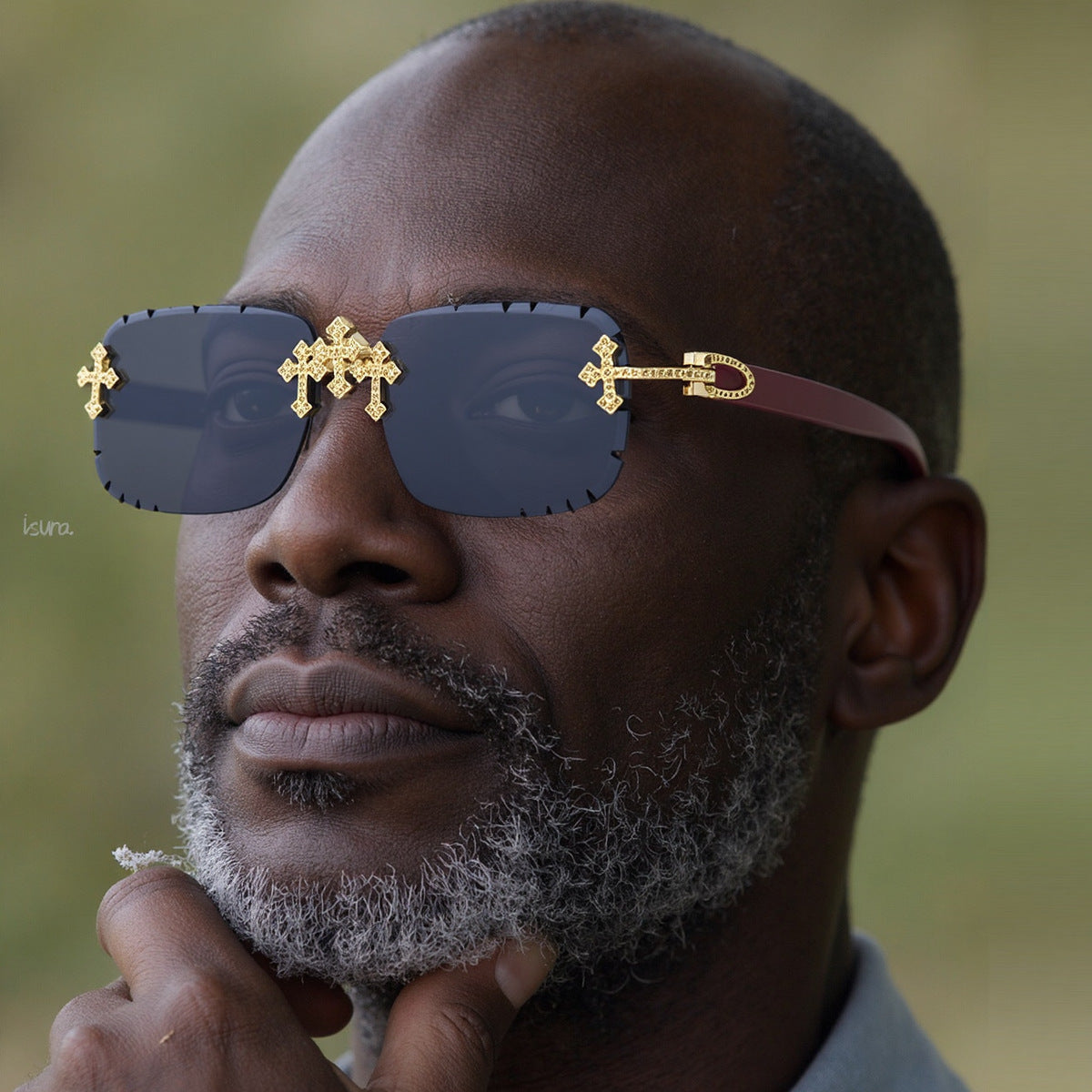 Saint Ridge Cross Rimless Shades