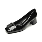 Ruth Rose Square Buckle Heels