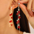 Adorá Dangling Rose Earrings