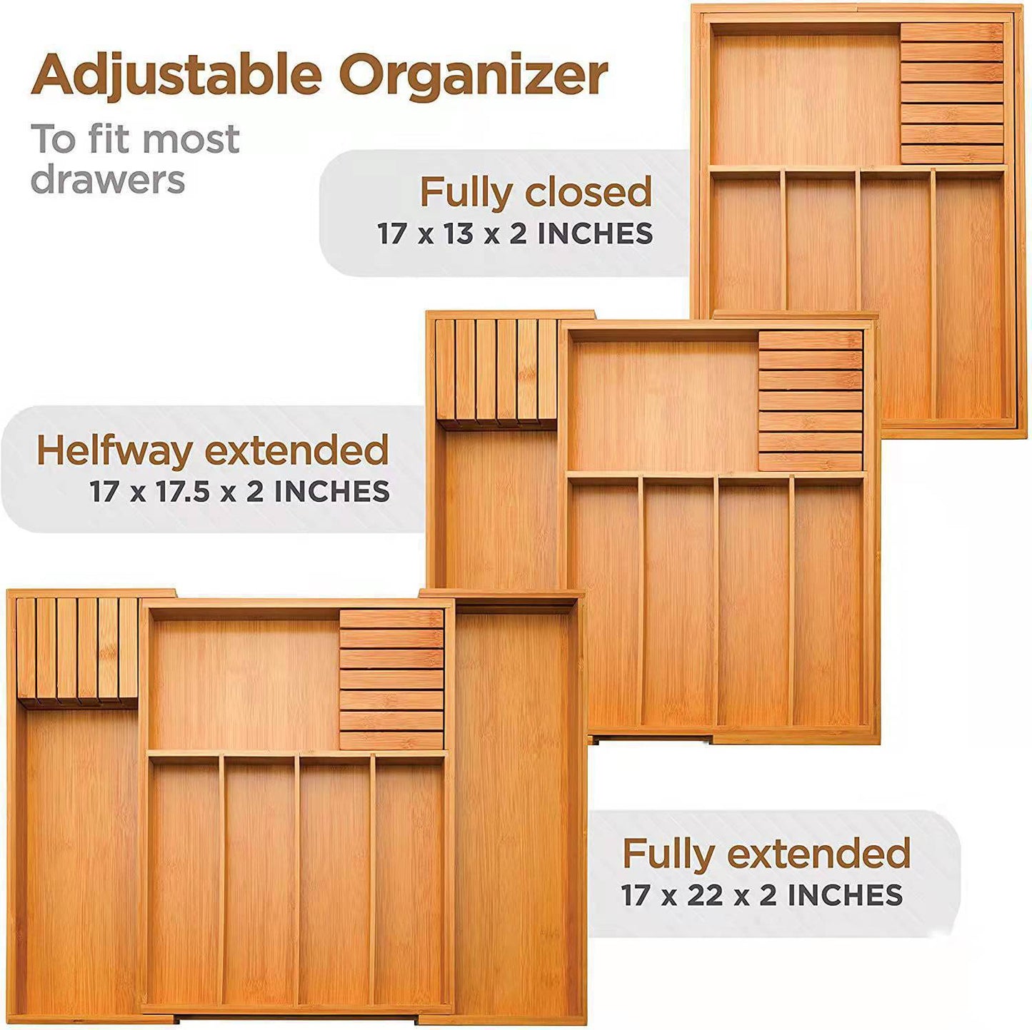 Kilnwoods™ Premium Kitchen Drawer Organizer