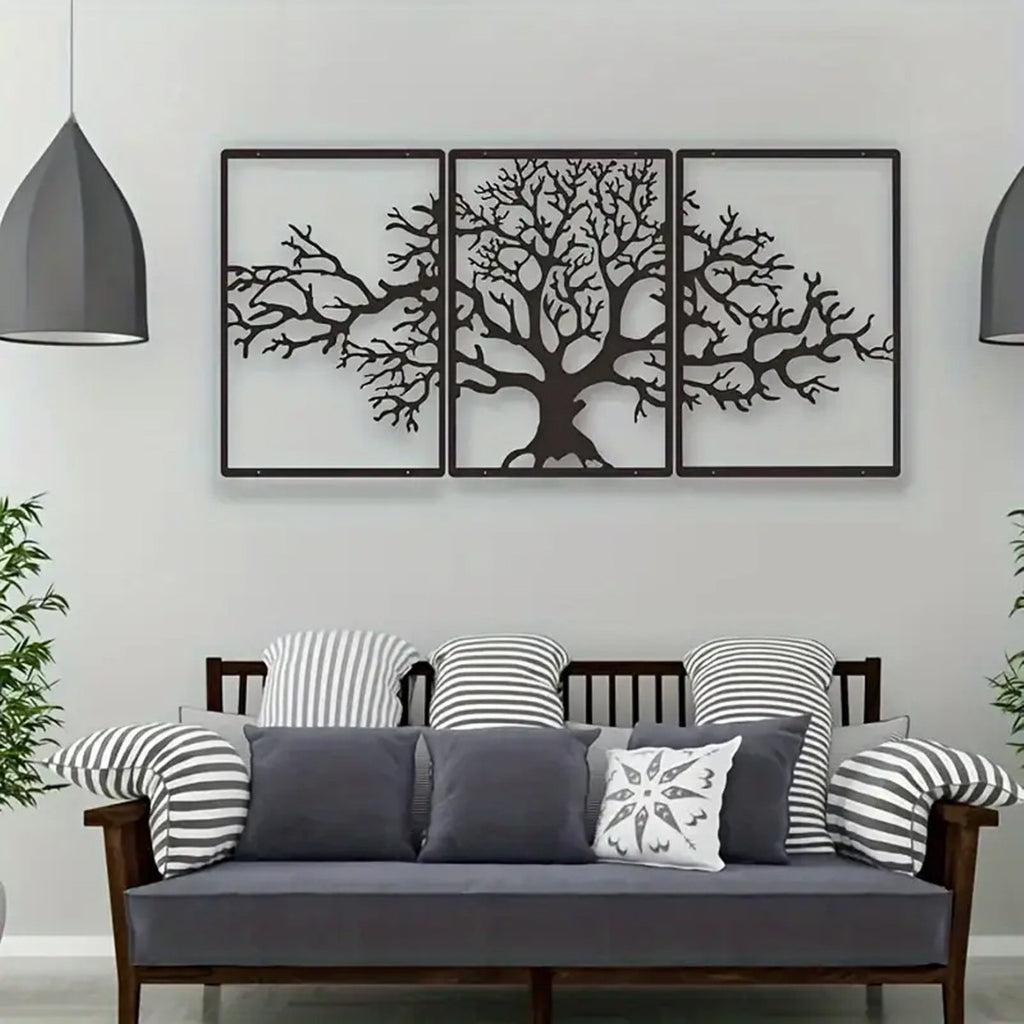 Terrá Home Tree of Life Metal Wall Art (Set of 3)