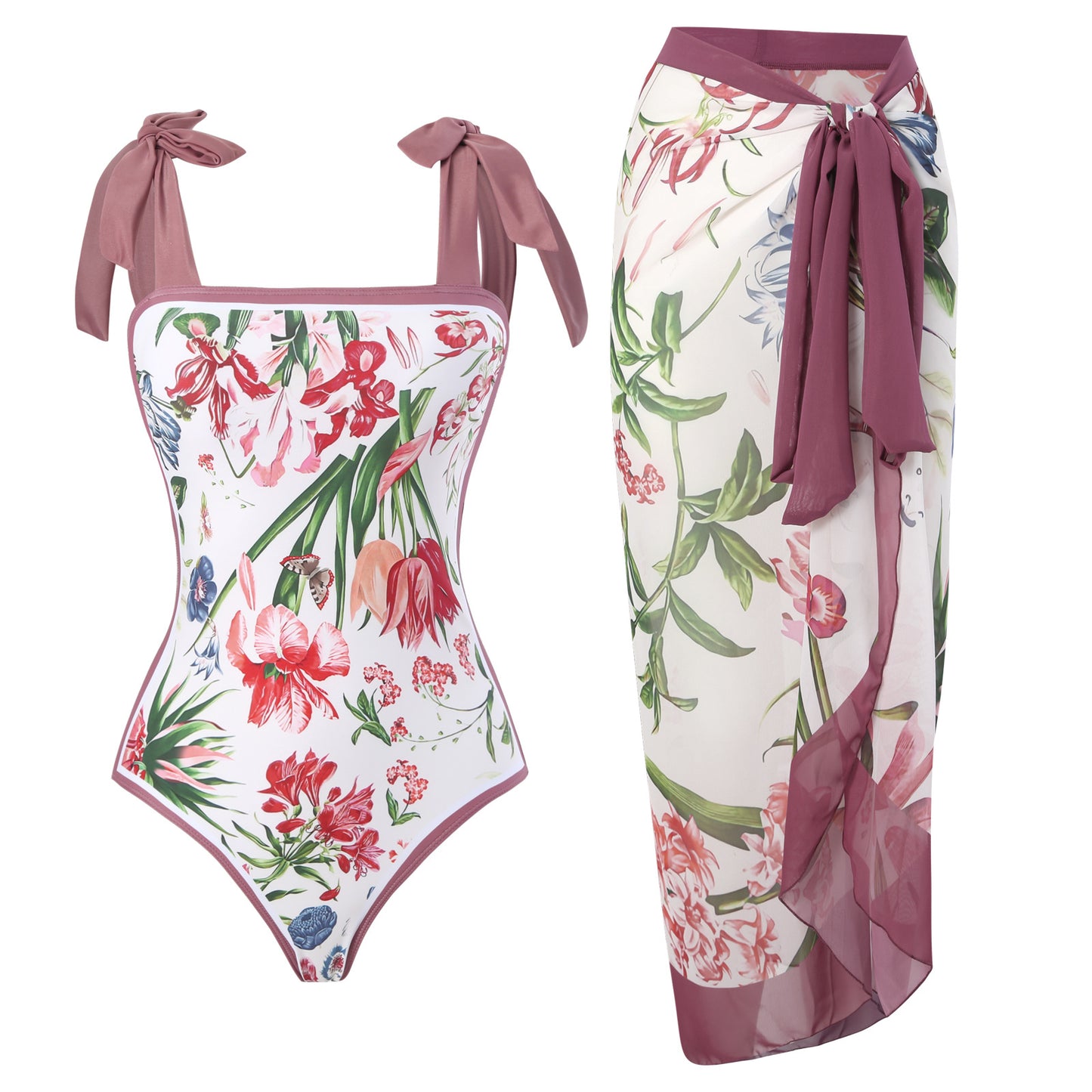 Sukia™ Ereganto Vintage Swimsuit Set