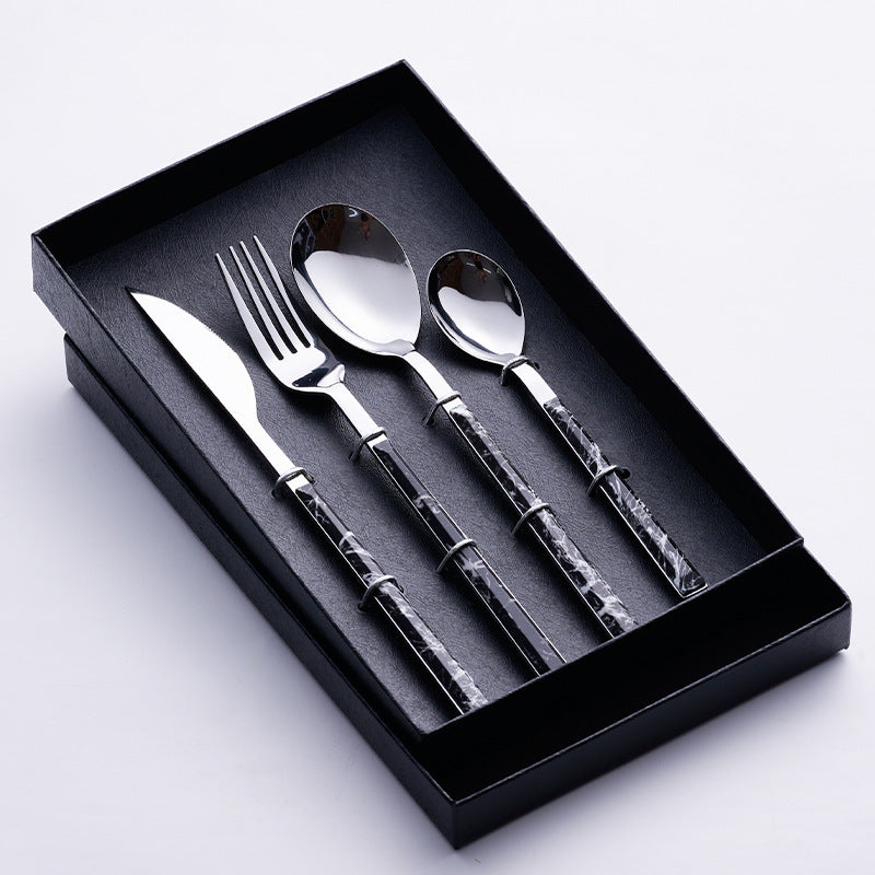 Château Oaks Nordic Marble Cutlery Set