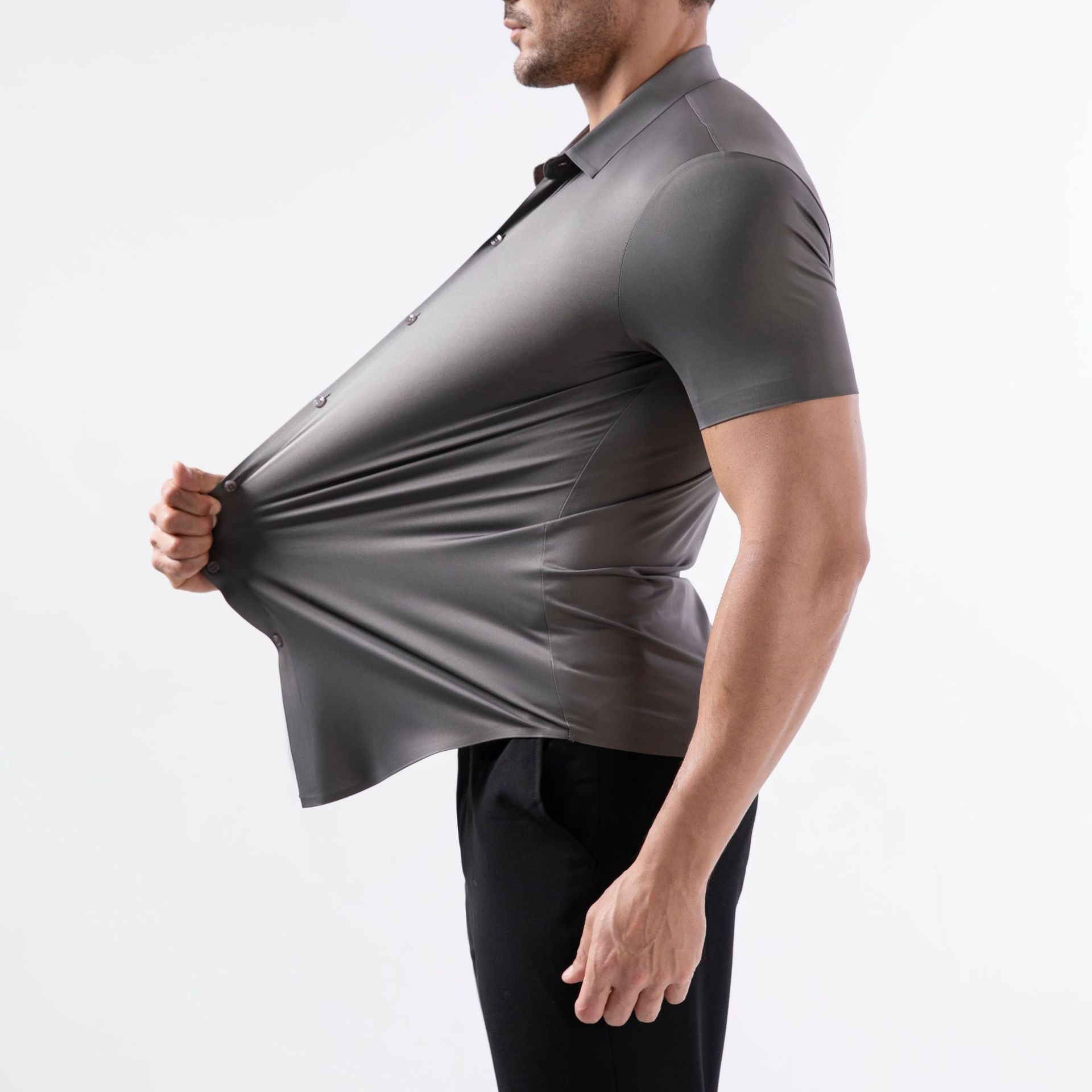 Alex Ford Stretch Short-Sleeve Dress Shirt