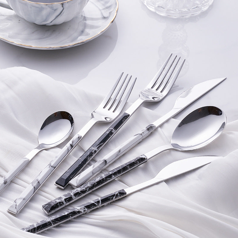 Château Oaks Nordic Marble Cutlery Set