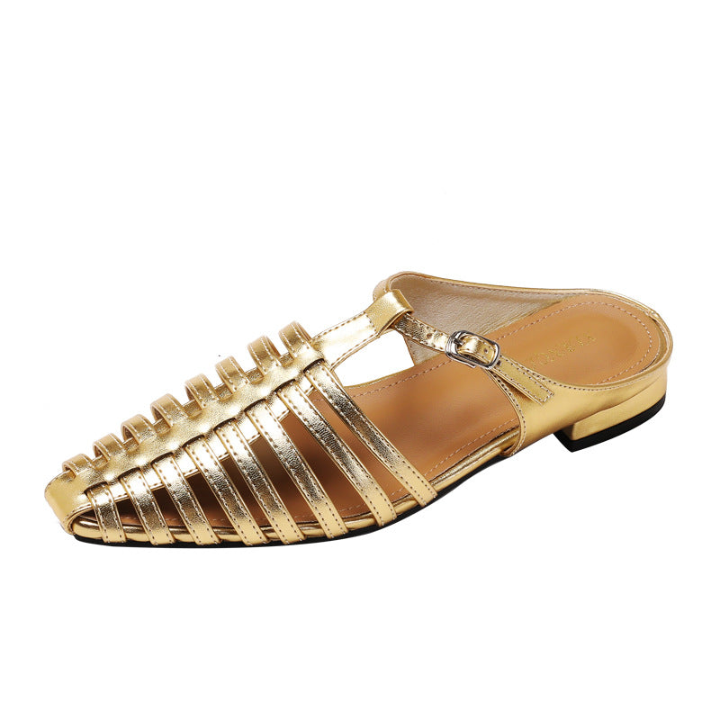 Penelope Roman Caged Flats
