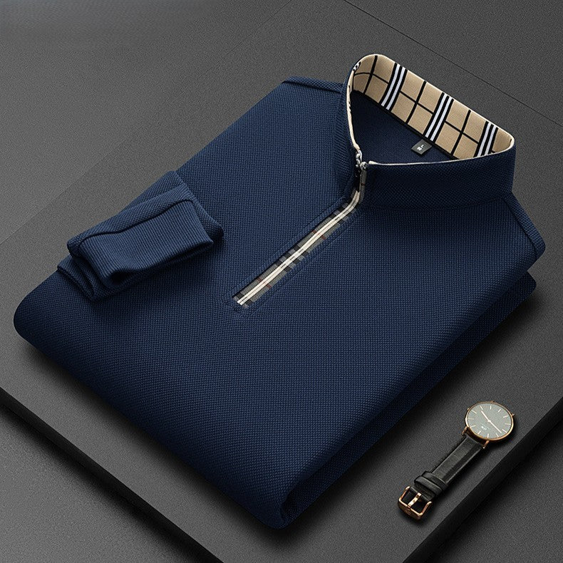 Jack Dean Plaid Collar Polo