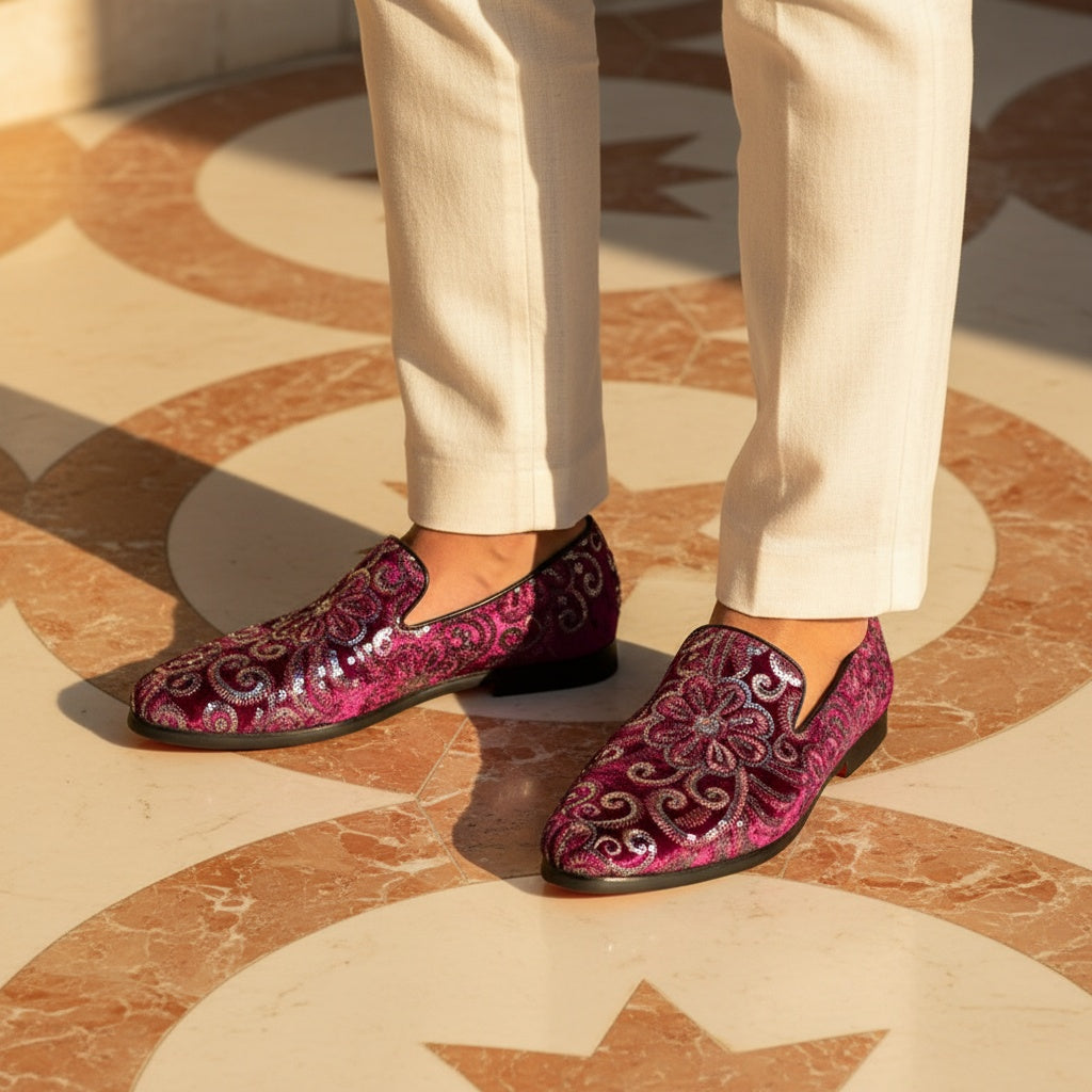 Luca Lombardi Sequin Loafers